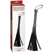 Черная многохвостая плеть Pleasure Whip - 46 см. - Chisa - купить с доставкой во Владикавказе