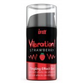Жидкий интимный гель с эффектом вибрации Vibration! Strawberry - 15 мл. - INTT - купить с доставкой во Владикавказе
