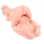 Телесный вибромастурбатор Valentina Auto с двумя любовными отверстиями - KOKOS - во Владикавказе купить с доставкой