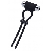 Черное эрекционное лассо на пенис Jat - A-toys - во Владикавказе купить с доставкой