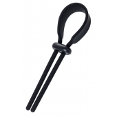 Черное эрекционное лассо на пенис Keb - A-toys - во Владикавказе купить с доставкой