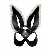 Маска зайки с бежевым кружевом на ушках - БДСМ Арсенал - купить с доставкой во Владикавказе