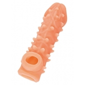 Телесная закрытая насадка с пупырышками Cock Sleeve Size L - 17,6 см. - KOKOS - во Владикавказе купить с доставкой