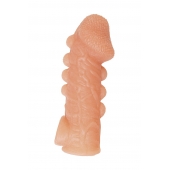 Телесная закрытая насадка с шишечками Cock Sleeve Size S - 13,8 см. - KOKOS - во Владикавказе купить с доставкой