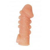 Телесная закрытая насадка с шишечками Cock Sleeve Size L - 17,6 см. - KOKOS - во Владикавказе купить с доставкой