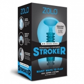 Голубой двусторонний мастурбатор MINI DOUBLE BUBBLE - Zolo - во Владикавказе купить с доставкой