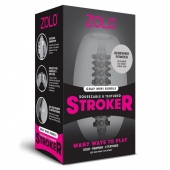 Серый двусторонний мастурбатор MINI BUBBLE - Zolo - во Владикавказе купить с доставкой