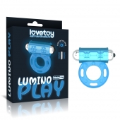 Голубое, светящееся в темноте эрекционное виброкольцо Lumino Play Vibrating Penis Ring - Lovetoy - во Владикавказе купить с доставкой