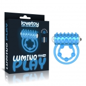 Голубое, светящееся в темноте виброкольцо Lumino Play Vibrating Penis Ring - Lovetoy - во Владикавказе купить с доставкой