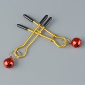 Золотистые зажимы с колокольчиками Gold - Sitabella - купить с доставкой во Владикавказе