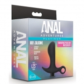 Черный анальный вибратор Silicone Vibrating Prostate Massager 01 - 10,8 см. - Blush Novelties - во Владикавказе купить с доставкой
