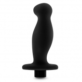 Черный анальный вибромассажёр Silicone Vibrating Prostate Massager 02 - 10,8 см. - Blush Novelties - во Владикавказе купить с доставкой