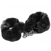 Наручники с черным искусственным мехом - Vulgar - купить с доставкой во Владикавказе
