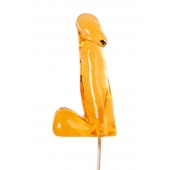 Оранжевый леденец в форме пениса со вкусом аморетто - Sosuчki - купить с доставкой во Владикавказе