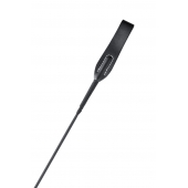 Черный гладкий стек с ручкой - 71 см. - Fetish Tentation - купить с доставкой во Владикавказе