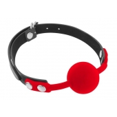 Красный кляп-шарик на черных ремешках - Fetish Tentation - купить с доставкой во Владикавказе
