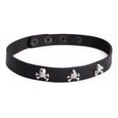 Кожаный чокер  Веселый Роджер - Sitabella - купить с доставкой во Владикавказе