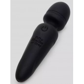 Черный мини-wand Sensation Rechargeable Mini Wand Vibrator - 10,1 см. - Fifty Shades of Grey