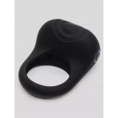 Черное эрекционное виброкольцо Sensation Rechargeable Vibrating Love Ring - Fifty Shades of Grey - во Владикавказе купить с доставкой