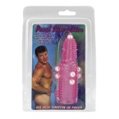 Розовая эластичная насадка на пенис с жемчужинами, точками и шипами Pearl Stimulator - 11,5 см. - Tonga - во Владикавказе купить с доставкой