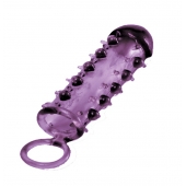 Закрытая фиолетовая насадка с пупырышками SAMURAI PENIS SLEEVE PURPLE - 14,5 см. - NMC - во Владикавказе купить с доставкой