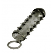 Дымчатая стимулирующая насадка с закрытой головкой SAMURAI PENIS SLEEVE BLACK - 14,5 см. - NMC - во Владикавказе купить с доставкой