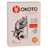 Тонкие презервативы OKOTO Thin Extra Soft - 3 шт. - Sitabella - купить с доставкой во Владикавказе