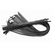 Аккуратная чёрная плетка  из натуральной кожи - БДСМ Арсенал - купить с доставкой во Владикавказе