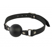 Кляп-шар на чёрных кожаных ремешках - Sitabella - купить с доставкой во Владикавказе