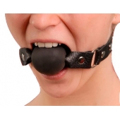 Кляп-шар на чёрных кожаных ремешках - Sitabella - купить с доставкой во Владикавказе