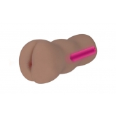 Коричневый вибромастурбатор-анус TONGGGO-Black Angel Auto - KOKOS - во Владикавказе купить с доставкой