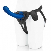 Синяя насадка Remote Control P-Spot G-Spot с черными трусиками - 20 см. - Pegasus - купить с доставкой во Владикавказе