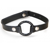 Чёрный кляп с кольцом - Lux Fetish - купить с доставкой во Владикавказе