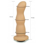 Телесная рельефная насадка Harness - 14,2 см. - LOVETOY (А-Полимер) - купить с доставкой во Владикавказе