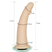 Телесная гладкая насадка-фаллоимитатор Harness - 17 см. - LOVETOY (А-Полимер) - купить с доставкой во Владикавказе