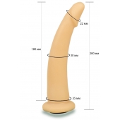 Телесная гладкая насадка-фаллоимитатор Harness - 20 см. - LOVETOY (А-Полимер) - купить с доставкой во Владикавказе