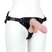Женский пояс-трусики c 2 насадками и вагинальной пробкой WOMAN LONG - LOVETOY (А-Полимер) - купить с доставкой во Владикавказе