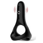 Черное виброкольцо Magic Motion Rise с подхватом мошонки - Magic Motion - во Владикавказе купить с доставкой