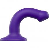 Фиолетовый фаллоимитатор-насадка Strap-On-Me Dildo Dual Density size S - 17 см. - Strap-on-me - купить с доставкой во Владикавказе