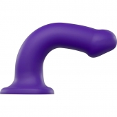 Фиолетовый фаллоимитатор-насадка Strap-On-Me Dildo Dual Density size L - 19 см. - Strap-on-me - купить с доставкой во Владикавказе