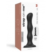 Черная насадка Strap-On-Me Dildo Geisha Balls size M - Strap-on-me - купить с доставкой во Владикавказе