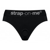 Черные трусики для насадок Heroine Lingerie Harness - size M - Strap-on-me - купить с доставкой во Владикавказе