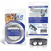 Кольцо на пенис SNAP COCK RING из искусственной кожи на клепках - BlueLine - во Владикавказе купить с доставкой