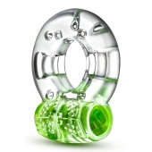 Зеленое эрекционное виброкольцо Arouser Vibrating C-Ring - Blush Novelties - во Владикавказе купить с доставкой