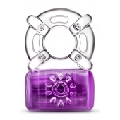 Фиолетовое эрекционное виброкольцо One Night Stand Vibrating C-Ring - Blush Novelties - во Владикавказе купить с доставкой