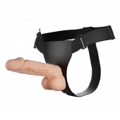 Телесный женский вибрострапон на ремешках с проводным пультом - Baile - купить с доставкой во Владикавказе