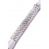 Чёрный стек с треугольным кожаным шлепком - 65 см. - ToyFa - купить с доставкой во Владикавказе