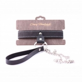 Узкий однослойный ошейник с поводком - Crazy Handmade - купить с доставкой во Владикавказе