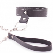 Узкий однослойный ошейник с поводком - Crazy Handmade - купить с доставкой во Владикавказе