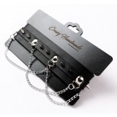 Черный чокер с шипами и металлическими цепочками - Crazy Handmade - купить с доставкой во Владикавказе